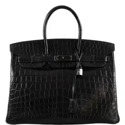 Hermès Birkin 35 So Black Matte Niloticus Crocodile Black PVD Hardware