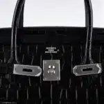 Hermès Birkin 40 Black Matte Porosus Crocodile Palladium Hardware