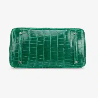 Hermès Birkin 40 Vert Emerald Porosus Crocodile Palladium Hardware