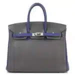 Hermès HSS 2016 Birkin 25 Etain and Bleu Electrique Togo Palladium Hardware