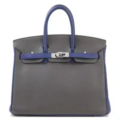 Hermès HSS 2016 Birkin 25 Etain and Bleu Electrique Togo Palladium Hardware