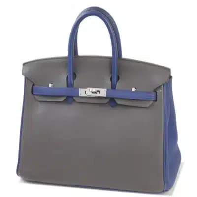 Hermès HSS 2016 Birkin 25 Etain and Bleu Electrique Togo Palladium Hardware