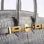 Hermès HSS 2019 Birkin 25 Gris Perle Matte Alligator Mississippiensis Gold Hardware