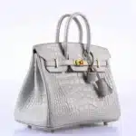 Hermès HSS 2019 Birkin 25 Gris Perle Matte Alligator Mississippiensis Gold Hardware