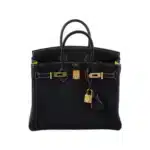 Hermès HSS Rare Collectible 2020 Birkin 25 Black & Lime Togo Gold Hardware Quality Rep