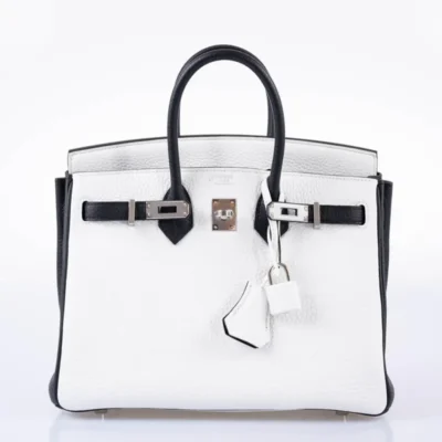 Hermès 2018 HSS Birkin 25 Black and White Togo Palladium Hardware