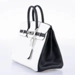 Hermès 2018 HSS Birkin 25 Black and White Togo Palladium Hardware