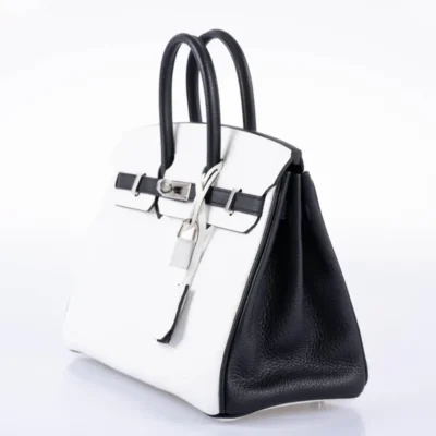 Hermès 2018 HSS Birkin 25 Black and White Togo Palladium Hardware