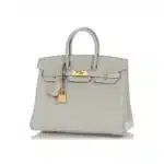 Hermès HSS Birkin 25 Gris Perle and Rose Pourpre Verso Chèvre Brushed Gold Hardware