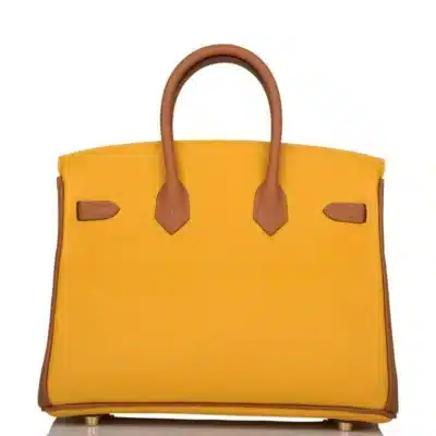 Hermès HSS Birkin 25 Jaune Ambre and Gold Togo Permabrass Hardware