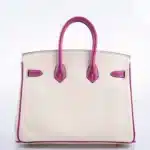 Hermès HSS Birkin 25 Rose Pourpre and Craie Epsom with Brushed Gold Hardware Best Lushentic Bags