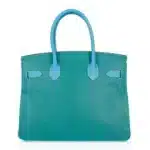 Hermès HSS Birkin 30 Blue Aztec and Paon Chevre Palladium Hardware