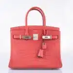 Hermès Birkin 35 Bougenville Pink Matte Crocodile Porosus Gold Hardware