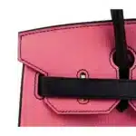 Hermès HSS Birkin 30 Rose Lipstick and Black Chevre Brushed Gold Hardware