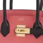 Hermès HSS Birkin 30cm Bi Colour Rose Azalee and Black Epsom Gold Hardware