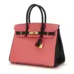 Hermès HSS Birkin 30cm Bi Colour Rose Azalee and Black Epsom Gold Hardware