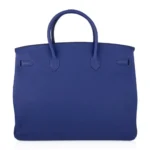 Hermès HSS Birkin 40 Electric Blue and Rose Jaipur Clemence Brushed Gold Hardware