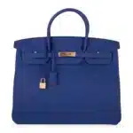 Hermès HSS Birkin 40 Electric Blue and Rose Jaipur Clemence Brushed Gold Hardware