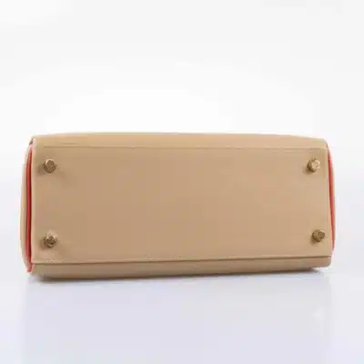 Hermès HSS Kelly 28 Retourne Trench & Rouge Tomate Evercolor Brushed Gold Hardware replica handbags online