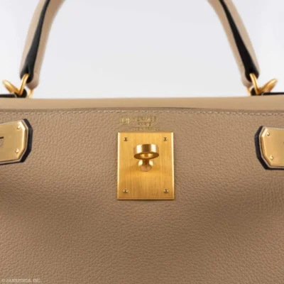 Hermès HSS Kelly 28 Retourne Trench & Rouge Tomate Evercolor Brushed Gold Hardware replica handbags online