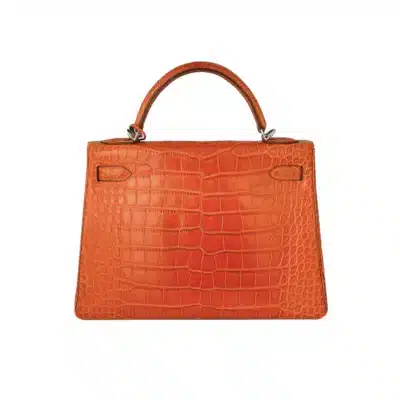 Hermès Kelly 25 Retourné Gold Matte Alligator Mississippiensis Palladium Hardware replica bags