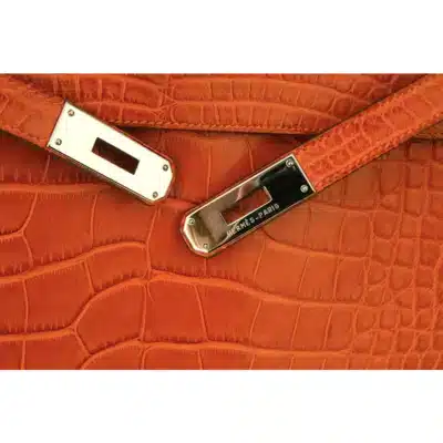 Hermès Kelly 25 Retourné Gold Matte Alligator Mississippiensis Palladium Hardware replica bags