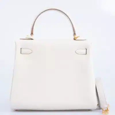 Hermès Kelly 25 Retourne Gris Pale Togo back1