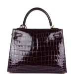 Hermès Kelly 25 Sellier Aubergine Shiny Niloticus Crocodile Gold Hardware Lushentic reviews