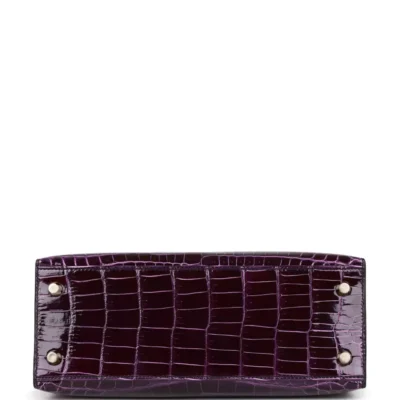 Hermès Kelly 25 Sellier Aubergine Shiny Niloticus Crocodile Gold Hardware Lushentic reviews