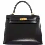 Hermès Kelly 25 Sellier Black Box Gold Hardware Lushentic Grade bags