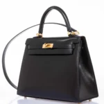 Hermès Kelly 25 Sellier Black Box Gold Hardware Lushentic Grade bags