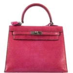 Hermès Kelly 25 Sellier Fuchsia Lizard Palladium Hardware Affordable designer bag dupes