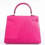 Hermès Kelly 25 Sellier Rose Tyrien Ostrich Palladium Hardware Lushentic reviews