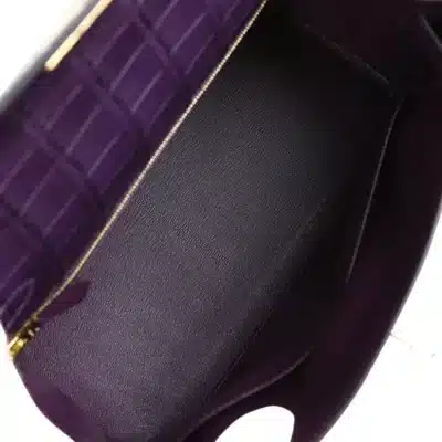 Hermès Kelly 28 Retourne Amethyst Matte Alligator Missipensis interior