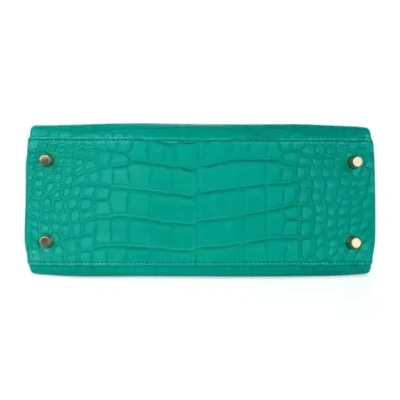 Hermès Kelly 28 Vert Jade Matte Alligator Mississippiensis Gold Hardware High-quality Lushentic Grade