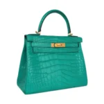 Hermès Kelly 28 Vert Jade Matte Alligator Mississippiensis Gold Hardware High-quality Lushentic Grade