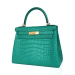 Hermès Kelly 28 Vert Jade Matte Alligator Mississippiensis Gold Hardware High-quality Lushentic Grade