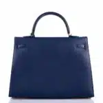 Hermès Kelly 35 Sellier Blue Saphir & Rouge H Epsom Palladium Hardware Lushentic inspired bags