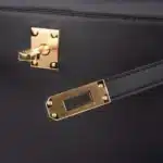 Hermès Kelly Pochette Black Swift Gold Hardware Lushentic Bags