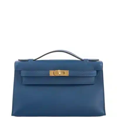 Hermès Kelly Pochette Navy Swift Gold Hardware Replica luxury handbag