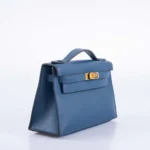 Hermès Kelly Pochette Navy Swift Gold Hardware Replica luxury handbag