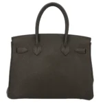 Hermès Limited Edition 2013 Birkin 30 Vert Bronze/Fauve/Blue Thalassa Fjord leather and Ottomane Palladium Hardware