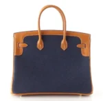 Hermès Limited Edition Birkin 35 Blue Flag Toile Barenia Permabrass Hardware High-quality replica