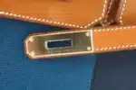 Hermès Limited Edition Birkin 35 Blue Flag Toile Barenia Permabrass Hardware High-quality replica