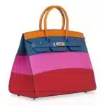 Hermès Limited Edition Birkin 35 Sellier Sunset Rainbow Epsom Palladium Hardware