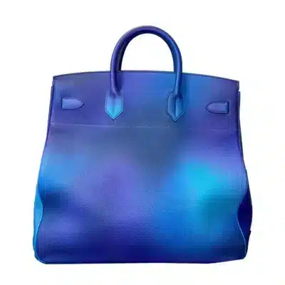 Hermès Limited Edition Birkin 40 Blue Togo HAC [Haut a Courroies] Cosmo Travel Bag back1