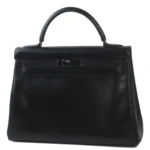 Hermès Limited Edition Kelly 32 So Black Box Calfskin Black Hardware dupes bag