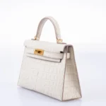 Hermès Mini Kelly 20 II Sellier Beton Matte Alligator Mississippiensis Gold Hardware Affordable