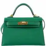 Hermès Mini Kelly 20 II Sellier Cactus Epsom Palladium Hardware Replica designer handbags