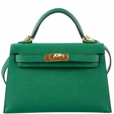 Hermès Mini Kelly 20 II Sellier Cactus Epsom Palladium Hardware Replica designer handbags